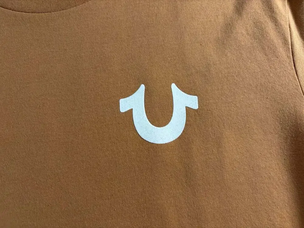 True Religion Men's Buddha Logo Graphic T-Shirt Brown Large